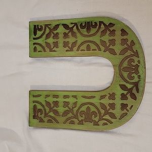 Wooden letter "U"